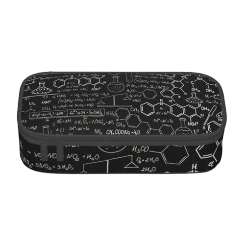 Zkyfll Abstrakte wissenschaftliche Chemie-Illustration, 3D-Druck, großes Fassungsvermögen, Federmäppchen, Organizer, tragbare Tasche, Make-up-Tasche, Kosmetiktasche Zkyfll Abstrakte wissenschaftliche Chemie-Illustration, 3D-Druck, großes Fassungsvermögen, Federmäppchen, Organizer, tragbare Tasche, Make-up-Tasche, Kosmetiktasche von Zkyfll