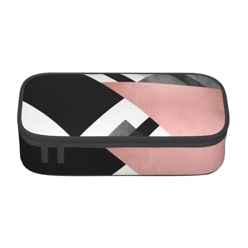 Zkyfll Abstraktes Dreieck Streifendruck Große Kapazität Schlamperetui Organizer Tragbare Tasche Kulturbeutel Kulturbeutel von Zkyfll