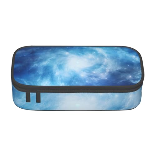 Zkyfll Blue Galaxy3 Federmäppchen, tragbar, große Kapazität, Make-up-Tasche, Kosmetiktasche von Zkyfll