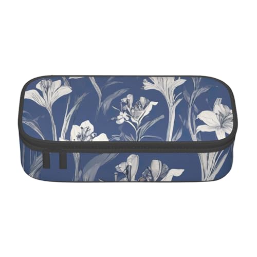 Zkyfll Bluebell Design 03 Federmäppchen, große Kapazität, Organizer, tragbare Tasche, Make-up-Tasche, Kosmetiktasche Zkyfll Bluebell Design 03 Federmäppchen, große Kapazität, Organizer, tragbare Tasche, Make-up-Tasche, Kosmetiktasche von Zkyfll