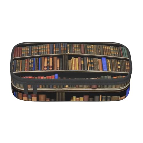 Zkyfll Bücherregal-Druck, großes Fassungsvermögen, Federmäppchen, Organizer, tragbare Tasche, Make-up-Tasche, Kosmetiktasche Zkyfll Bücherregal-Druck, großes Fassungsvermögen, Federmäppchen, Organizer, tragbare Tasche, Make-up-Tasche, Kosmetiktasche von Zkyfll