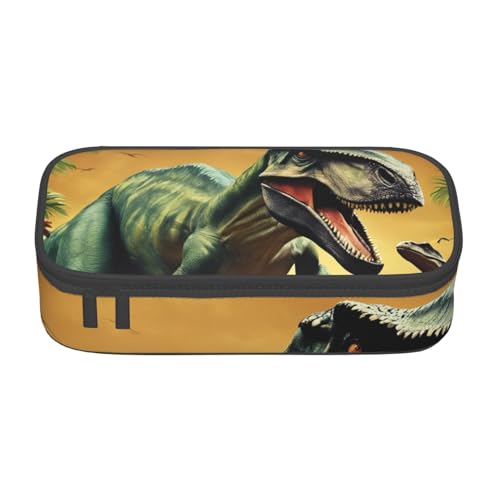 Zkyfll Federmäppchen mit Dinosaurier-Filmmotiv 01, großes Fassungsvermögen, Organizer, tragbare Tasche, Make-up-Tasche, Kosmetiktasche von Zkyfll