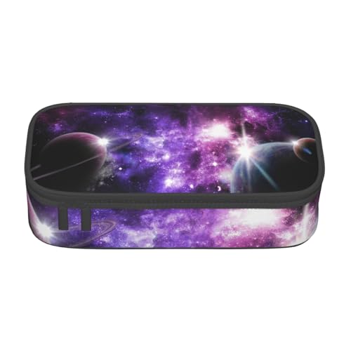 Zkyfll Federmäppchen mit Galaxie-Himmel-Aufdruck, großes Fassungsvermögen, Organizer, tragbare Tasche, Make-up-Tasche, Kosmetiktasche von Zkyfll