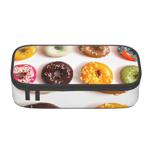 Zkyfll Federmäppchen mit verschiedenen Geschmacksrichtungen von Donuts, großes Fassungsvermögen, tragbar, Make-up-Tasche, Kosmetiktasche Zkyfll Federmäppchen mit verschiedenen Geschmacksrichtungen von Donuts, großes Fassungsvermögen, tragbar, Make-up-Tasche, Kosmetiktasche von Zkyfll