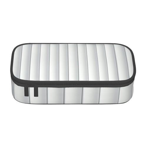 Zkyfll Federmäppchen mit vertikalen Streifen und 2 Aufdruck, großes Fassungsvermögen, Organizer, tragbare Tasche, Make-up-Tasche, Kosmetiktasche von Zkyfll