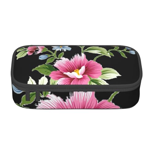 Zkyfll Handbemaltes Federmäppchen mit Blumenmuster, tragbar, große Kapazität, Make-up-Tasche, Kosmetiktasche Zkyfll Handbemaltes Federmäppchen mit Blumenmuster, tragbar, große Kapazität, Make-up-Tasche, Kosmetiktasche von Zkyfll