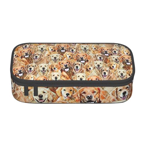 Zkyfll Labrador Retriever Federmäppchen, tragbar, großes Fassungsvermögen, Make-up-Tasche, Kosmetiktasche von Zkyfll