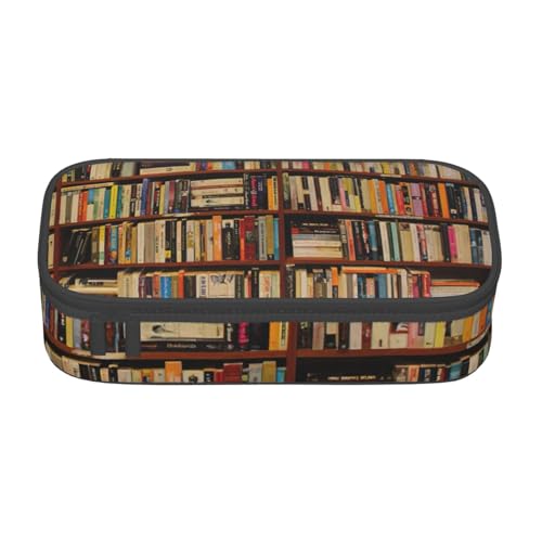 Zkyfll Ordentliches Bücherregal-Druck, großes Fassungsvermögen, Federmäppchen, Organizer, tragbare Tasche, Make-up-Tasche, Kosmetiktasche Zkyfll Ordentliches Bücherregal-Druck, großes Fassungsvermögen, Federmäppchen, Organizer, tragbare Tasche, Make-up-Tasche, Kosmetiktasche von Zkyfll