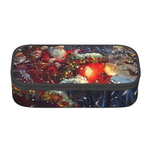 Zkyfll Tragbare Kosmetiktasche mit Weihnachtsmotiv von Zkyfll