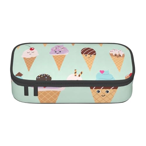 Zkyfll Tragbare Tasche mit großem Fassungsvermögen, Eiskegel-Druck, Kosmetiktasche von Zkyfll