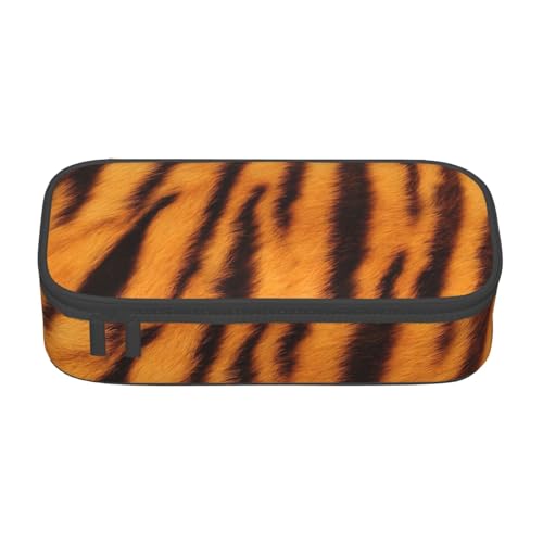 Zkyfll Tragbares Federmäppchen mit großem Fassungsvermögen, mit Tigerstreifenmuster von Zkyfll