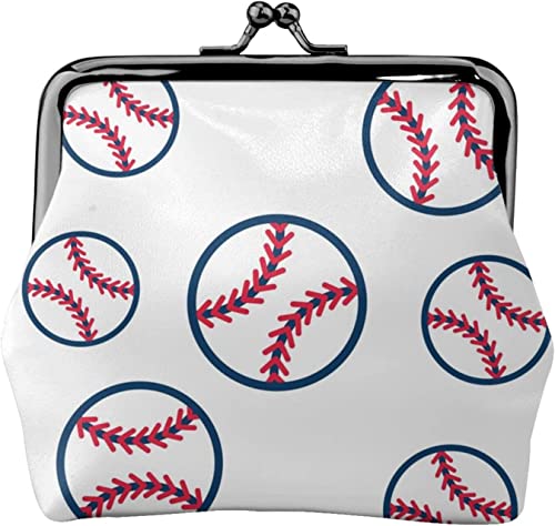 Baseball Softball Graphics Damen Leder Münzgeldbörse Kleine Kleingeldtasche mit Kiss-Lock Verschluss Schnalle Geldbörse für Mädchen Geschenk, Siehe Abbildung, Einheitsgröße, Taschen-Organizer von Zltegako