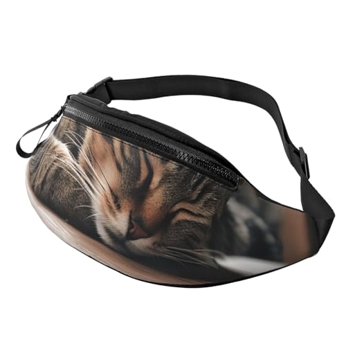 Bauchtasche, modische Bauchtasche für Damen und Herren, leichte Bauchtasche, Hüfttasche für Hundelaufen, Reisen, scharfe Augen, Katze, Einheitsgröße, Einheitsgröße, Einheitsgröße, Wanderrucksack von Zltegako