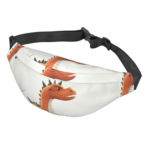 Bauchtasche für Damen und Herren, verstellbare Hüfttasche, Crossbody-Gürteltasche, lustige Drachen-Bauchtasche, Schwarz, Einheitsgröße, Siehe Abbildung, Einheitsgröße, Wanderrucksack von Zltegako