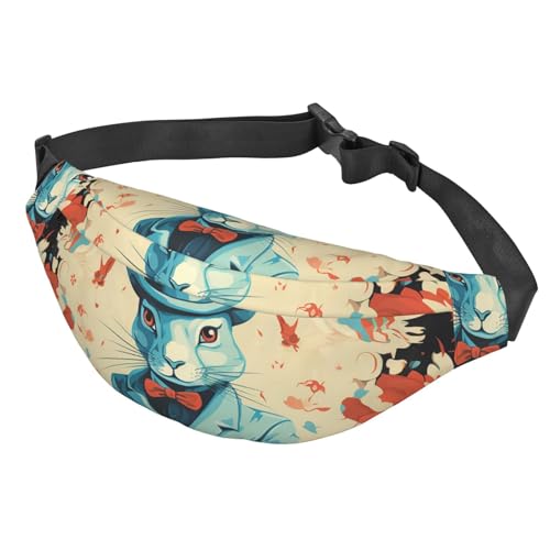 Bauchtasche für Herren und Damen, verstellbare Hüfttasche, Umhängetasche, Gürteltasche, Magier, Kaninchen, Schwarz, Einheitsgröße, Siehe Abbildung, Einheitsgröße, Wanderrucksack Bauchtasche für Herren und Damen, verstellbare Hüfttasche, Umhängetasche, Gürteltasche, Magier, Kaninchen, Schwarz, Einheitsgröße, Siehe Abbildung, Einheitsgröße, Wanderrucksack von Zltegako