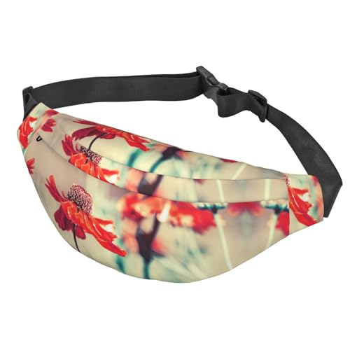 Bauchtasche mit Blütenblättern, kleine Hüfttasche, verstellbare Schnallen, für Damen und Herren, Siehe Abbildung, Einheitsgröße, Wanderrucksack Bauchtasche mit Blütenblättern, kleine Hüfttasche, verstellbare Schnallen, für Damen und Herren, Siehe Abbildung, Einheitsgröße, Wanderrucksack von Zltegako
