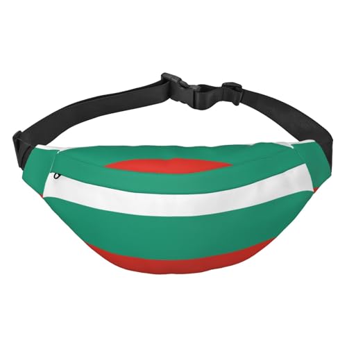 Bauchtasche mit bulgarischer Flagge, wasserabweisend, für Damen mit vielseitigen Trageoptionen, praktisches Kopfhörerloch, ideal für Reisen und Workout, Crossbody-Bauchtasche für Damen und Herren, Bauchtasche mit bulgarischer Flagge, wasserabweisend, für Damen mit vielseitigen Trageoptionen, praktisches Kopfhörerloch, ideal für Reisen und Workout, Crossbody-Bauchtasche für Damen und Herren, von Zltegako