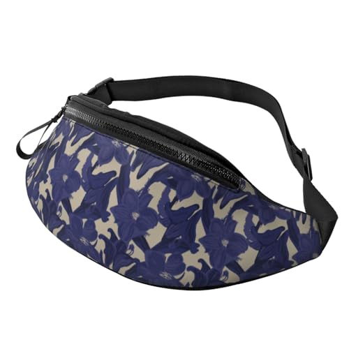 Crossbody-Taschen für Damen und Herren, Lilien, Blumen, Dunkelblau, Bauchtaschen für Damen, Crossbody-Tasche für Herren, Siehe Abbildung, Einheitsgröße, Wanderrucksack Crossbody-Taschen für Damen und Herren, Lilien, Blumen, Dunkelblau, Bauchtaschen für Damen, Crossbody-Tasche für Herren, Siehe Abbildung, Einheitsgröße, Wanderrucksack von Zltegako