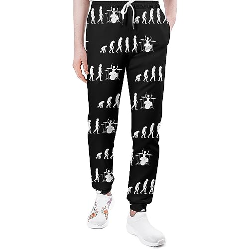 Evolution Drummer Herren Jogger Sweatpants Cinch Bottom Sweatpants für Männer Trendige Loungehose mit Taschen, Stil:, 3XL von Zltegako