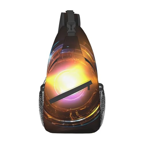 Flare Lens Sling Bag Leichte Brusttasche Crossbody Tasche Schultertasche Sportrucksack für Damen Herren Schwarz Einheitsgröße, Siehe Abbildung, Einheitsgröße, Wanderrucksack von Zltegako