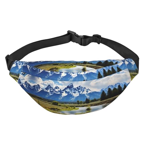 Grand Teton National Park Hüfttasche, wasserabweisend, Laufgürteltasche für Damen mit vielseitigen Trageoptionen, praktisches Kopfhörerloch, ideal für Reisen und Workout, Crossbody-Bauchtasche für von Zltegako