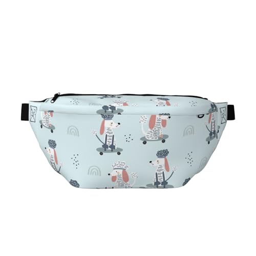 Große Bauchtaschen für Damen und Herren, Cross-Body, Cartoon, süßer Pudel, lustig, Reise-Crossbody-Tasche für Damen, trendy, Gürteltasche für Damen und Herren, Umhängetasche, Hüfttasche für Damen mit von Zltegako
