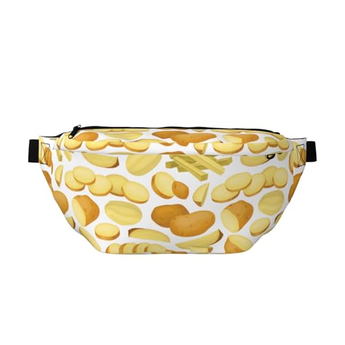 Große Bauchtaschen für Damen und Herren, Umhängetasche, Kartoffelchips, Pommes, Reise-Crossbody-Tasche für Damen, trendig, Gürteltasche für Damen, Herren, Crossbody, Hüfttasche für Damen mit von Zltegako