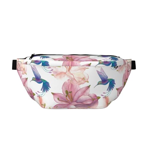 Große Bauchtaschen für Damen und Herren, Umhängetasche, Kolibri, Nr. J92, Reise-Crossbody-Tasche für Damen, trendy, Gürteltasche für Damen, Herren, Crossbody, Hüfttasche für Damen mit verstellbarem Große Bauchtaschen für Damen und Herren, Umhängetasche, Kolibri, Nr. J92, Reise-Crossbody-Tasche für Damen, trendy, Gürteltasche für Damen, Herren, Crossbody, Hüfttasche für Damen mit verstellbarem von Zltegako