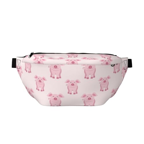 Große Bauchtaschen für Damen und Herren, Umhängetasche, modern, niedlich, Cartoon-Schwein, Rosa, Reise-Crossbody-Tasche für Damen, trendig, Gürteltasche für Damen, Herren, Crossbody, Hüfttasche für von Zltegako