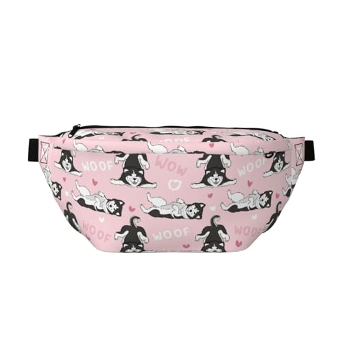 Große Bauchtaschen für Damen und Herren, Umhängetasche, niedlich, lustig, Husky-Wuff, Reise-Crossbody-Tasche für Damen, trendy, Gürteltasche für Damen, Herren, Crossbody, Hüfttasche für Damen mit von Zltegako