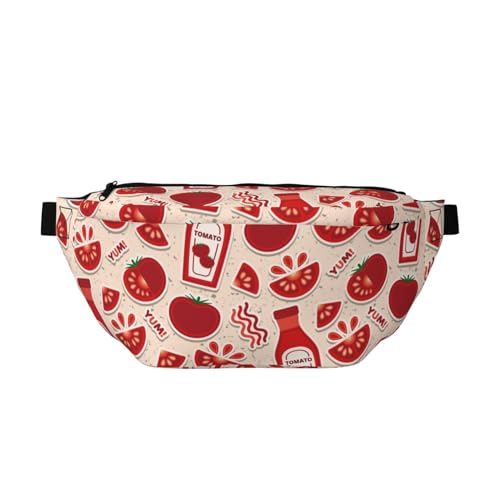 Große Bauchtaschen für Damen und Herren, Umhängetasche, süße Tomaten, Ketchup, Reisen, Crossbody-Tasche für Damen, trendy, Gürteltasche für Damen, Herren, Crossbody, Hüfttasche für Damen mit von Zltegako