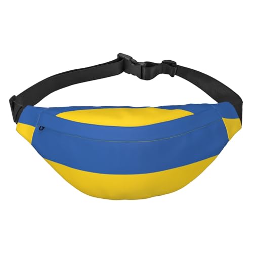 Hüfttasche mit Flagge der Ukraine, wasserabweisend, Laufgürteltasche für Damen, mit vielseitigen Trageoptionen, praktisches Kopfhörerloch, ideal für Reisen und Workout, Crossbody-Bauchtasche für Damen Hüfttasche mit Flagge der Ukraine, wasserabweisend, Laufgürteltasche für Damen, mit vielseitigen Trageoptionen, praktisches Kopfhörerloch, ideal für Reisen und Workout, Crossbody-Bauchtasche für Damen von Zltegako