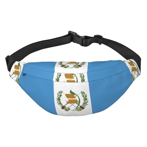 Hüfttasche mit Flagge von Guatemala, wasserabweisend, Laufgürteltasche für Damen, mit vielseitigen Trageoptionen, praktisches Kopfhörerloch, ideal für Reisen und Workout, Crossbody-Bauchtasche für von Zltegako