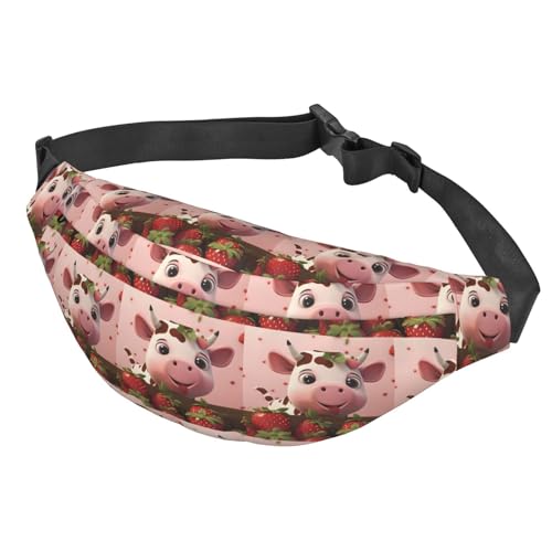 Kühe und Erdbeeren Crossbody Hüfttasche Multifunktionale große Hüfttasche für Damen und Herren Outdoor Sport Reisen modisch und tragbar, Siehe Abbildung, Einheitsgröße, Wanderrucksack Kühe und Erdbeeren Crossbody Hüfttasche Multifunktionale große Hüfttasche für Damen und Herren Outdoor Sport Reisen modisch und tragbar, Siehe Abbildung, Einheitsgröße, Wanderrucksack von Zltegako