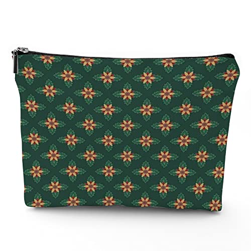 Make-up-Tasche mit Leoparden-Motiv, Kosmetiktasche für Damen, buntes Leopardenmuster, große Kapazität, Make-up-Tasche, Reise-Kulturbeutel, Zubehör-Organizer, Grau / Schwarz, Dunkelgrün_24, von Zltegako