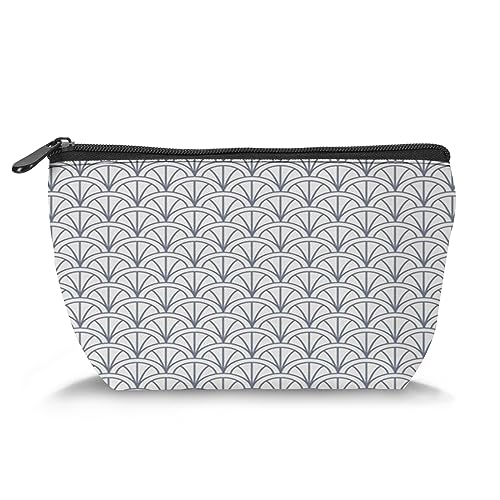 Make-up-Tasche mit Leoparden-Motiv, Kosmetiktasche für Damen, buntes Leopardenmuster, große Kapazität, Make-up-Tasche, Reise-Kulturbeutel, Zubehör-Organizer, Grau / Schwarz, Grau-Weiß_26, von Zltegako