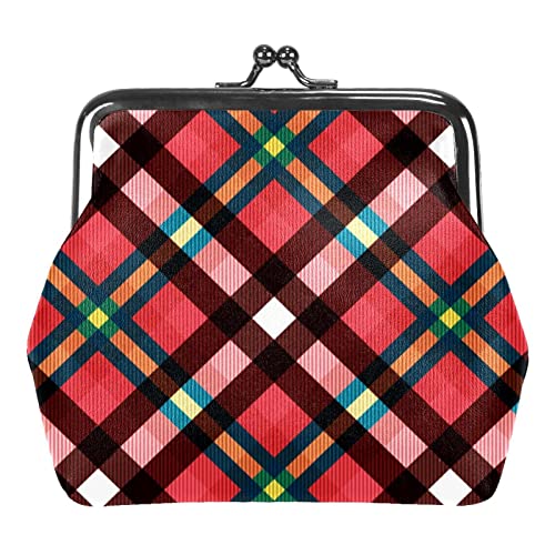 Münzgeldbörse, Vintage-Tasche, Kleingeldbörse, Rot kariert, Siehe Abbildung, Einheitsgröße, Taschen-Organizer Münzgeldbörse, Vintage-Tasche, Kleingeldbörse, Rot kariert, Siehe Abbildung, Einheitsgröße, Taschen-Organizer von Zltegako