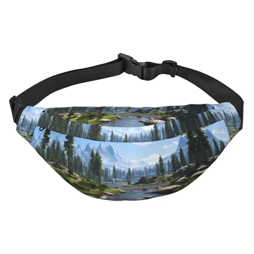 Nationalpark-Hüfttasche, wasserabweisend, Laufgürteltasche für Damen mit vielseitigen Trageoptionen, praktisches Kopfhörerloch, ideal für Reisen und Workout, Crossbody-Bauchtasche für Damen und Nationalpark-Hüfttasche, wasserabweisend, Laufgürteltasche für Damen mit vielseitigen Trageoptionen, praktisches Kopfhörerloch, ideal für Reisen und Workout, Crossbody-Bauchtasche für Damen und von Zltegako