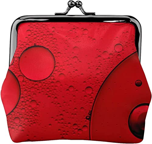 Rotes Schaumstoffmuster Damen Leder Münzgeldbörse Kleingeldtasche mit Kiss-Lock-Verschluss Schnalle Geldbörse für Mädchen Geschenk, Siehe Abbildung, Einheitsgröße, Taschen-Organizer von Zltegako