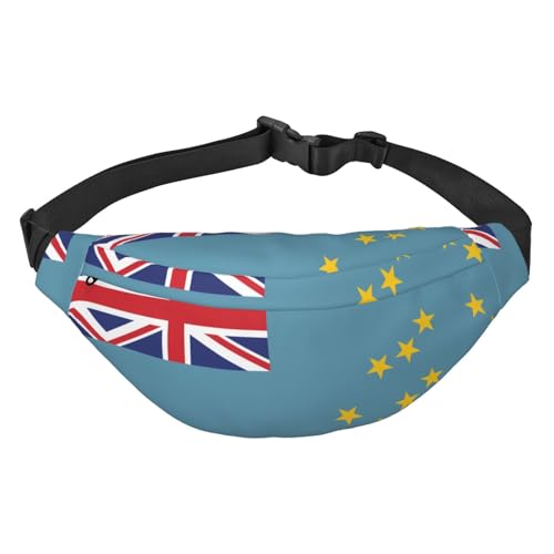 Tuvalu Hüfttasche mit Flagge von Tuvalu, wasserabweisend, Laufgürteltasche für Damen, vielseitige Tragemöglichkeiten, praktisches Kopfhörerloch, ideal für Reisen und Workout, Crossbody-Bauchtasche für Tuvalu Hüfttasche mit Flagge von Tuvalu, wasserabweisend, Laufgürteltasche für Damen, vielseitige Tragemöglichkeiten, praktisches Kopfhörerloch, ideal für Reisen und Workout, Crossbody-Bauchtasche für von Zltegako