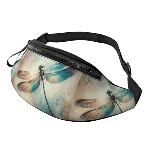 Wander-Bauchtasche, leichte Gürteltasche mit Libellen-Motiv, Siehe Abbildung, Einheitsgröße, Wanderrucksack von Zltegako
