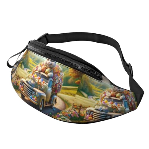 Wander-Bauchtasche mit Oster-Hasen-Motiv, leichte Gürteltasche, Siehe Abbildung, Einheitsgröße, Wanderrucksack von Zltegako