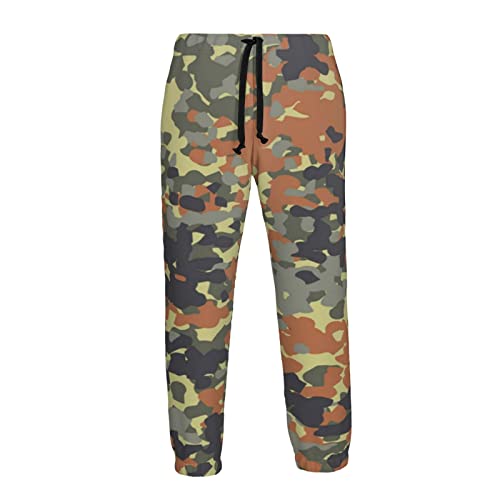 Zltegako Herren Sweatpants Sport Joggers Pants German Flecktarn Camouflage Casual Long Pants Running Workout Hose, Modisch, L von Zltegako
