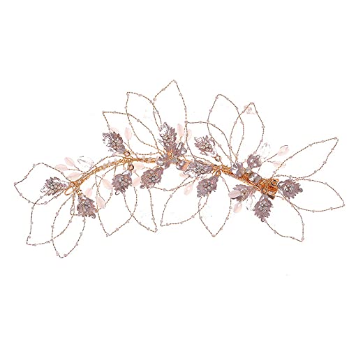 Krone, Tiara, Halloween-Kostüme for Frauen, Haarteile for Braut und Brautjungfern, Haarschmuck for Hochzeiten, Silber, Roségold, Kristall-Stirnbänder, handgefertigte Perlen-Tiara for Frauen, Kopfschmu von ZlyxLzq