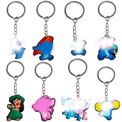 Zmrkqw Stittch Schlüsselanhänger, 8 Stück PVC Schlüsselbund Keyring Keychain Dekoration Merchandise, Geschenke für Erwachsene und Kinder Zmrkqw Stittch Schlüsselanhänger, 8 Stück PVC Schlüsselbund Keyring Keychain Dekoration Merchandise, Geschenke für Erwachsene und Kinder von Zmrkqw
