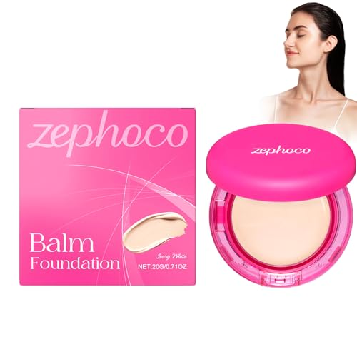 Feuchtigkeitsspendende Foundation mit Peptiden in Ivory (20g) – Farbanpassende Grundierung für helle bis mittlere Hauttöne mit kühlem/neutralem Unterton – Schafft makellosen, zarten Teint von Znnhnn