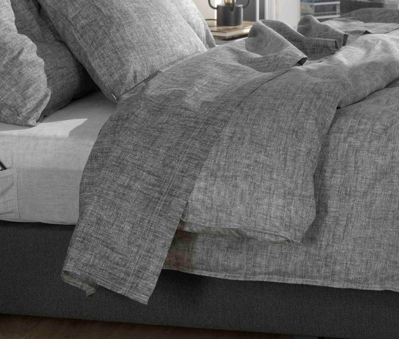 ZO HOME Bettlaken "Lino" Laken aus 100% Baumwolle, Linen-look Print, Betttuch ab 90x200 von Zo Home