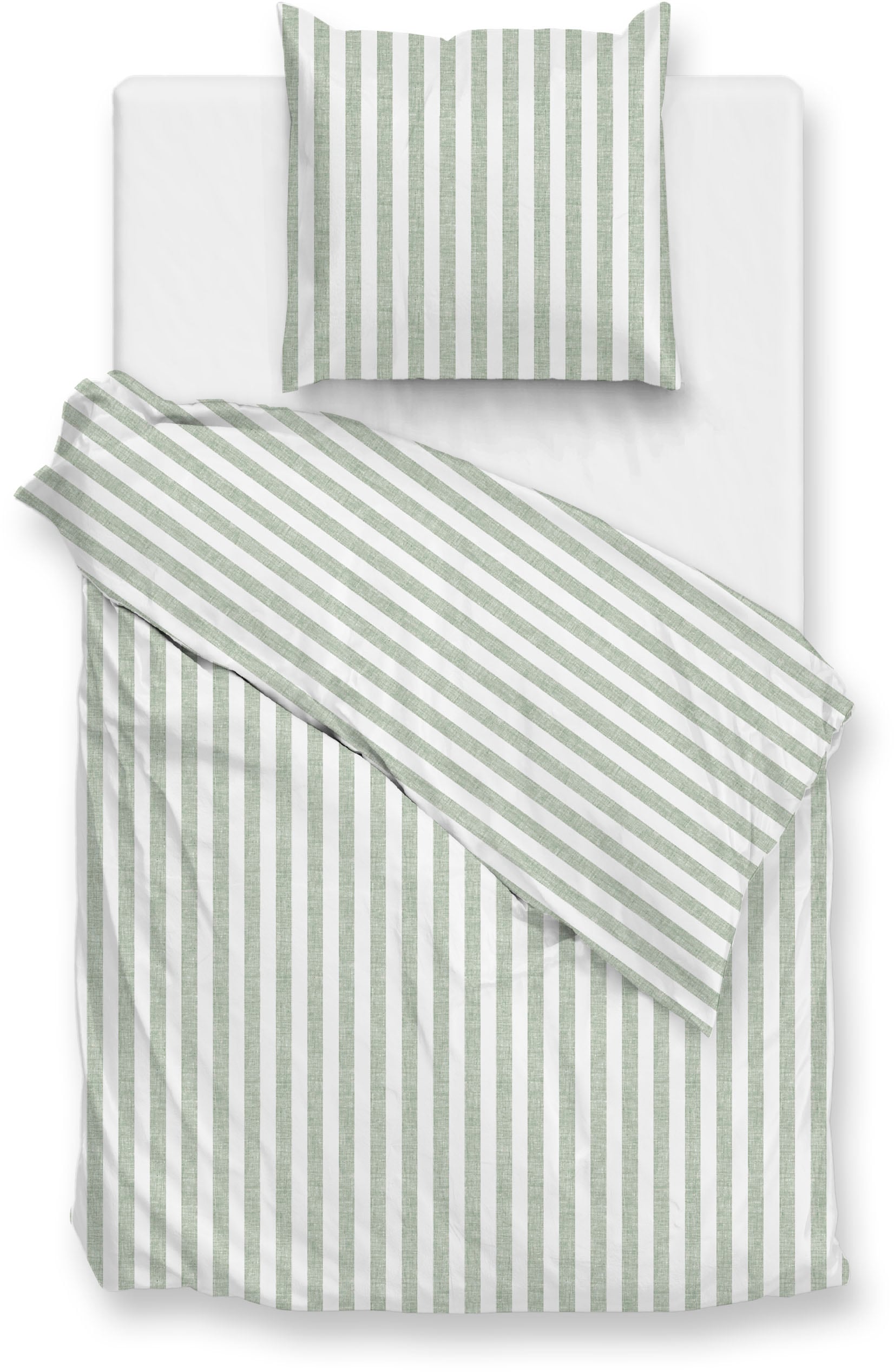 ZO HOME Bettwäsche "Banda-di-Lino" 2 Stk. tlg. Bettwäsche aus 100% Baumwolle, hochwertiges Renforcé von Zo Home