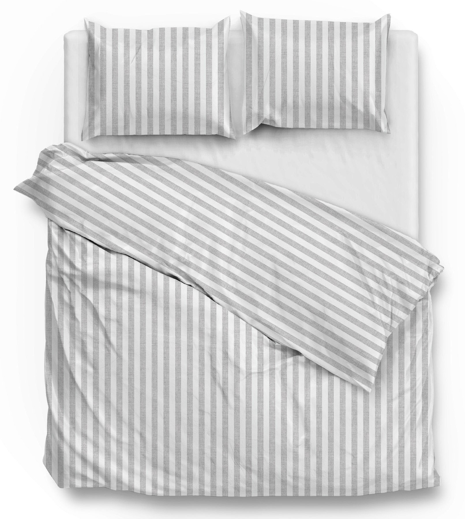 ZO HOME Bettwäsche "Banda-di-Lino" 3 Stk. tlg. Bettwäsche aus 100% Baumwolle, hochwertiges Renforcé von Zo Home