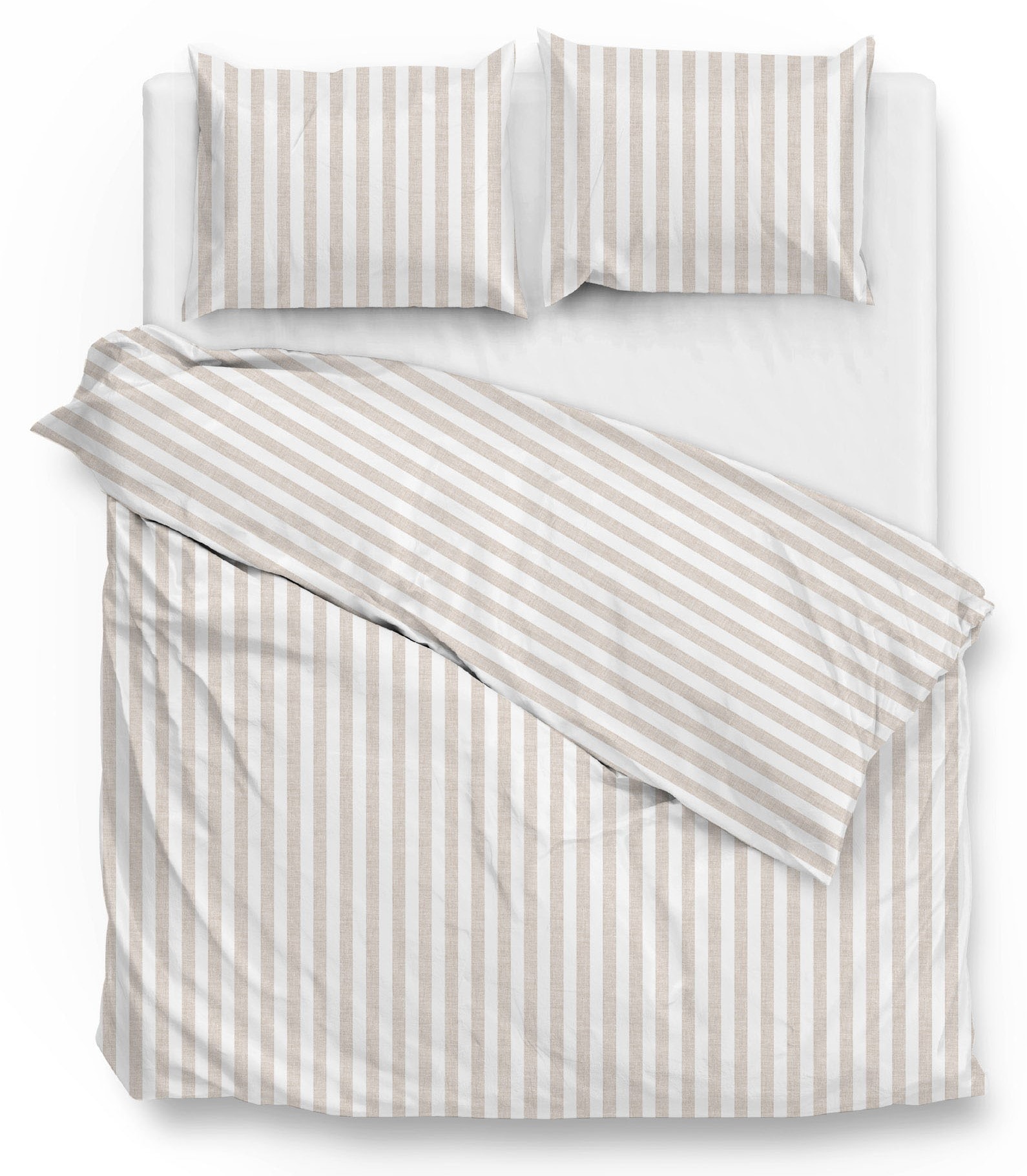 ZO HOME Bettwäsche "Banda-di-Lino" 3 Stk. tlg. Bettwäsche aus 100% Baumwolle, hochwertiges Renforcé von Zo Home